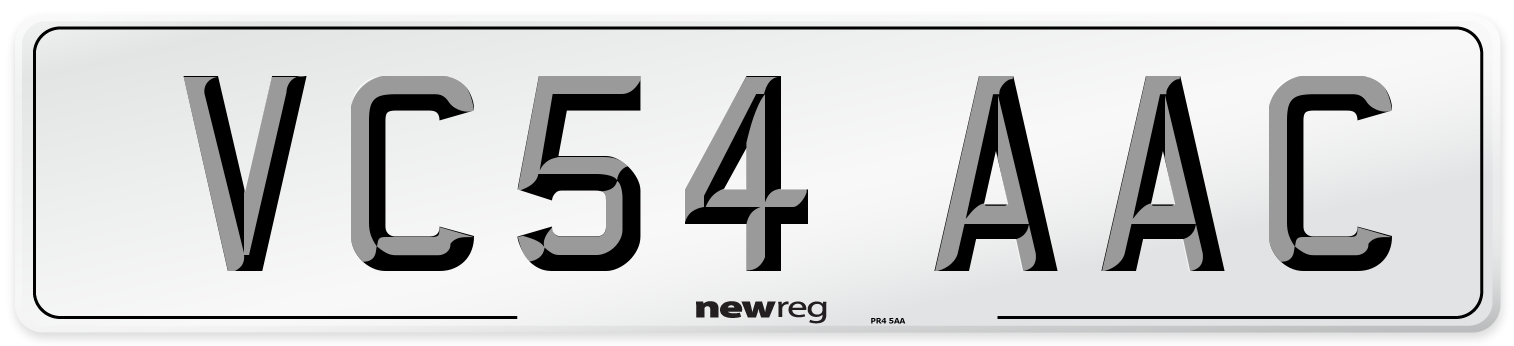 VC54 AAC Number Plate from New Reg